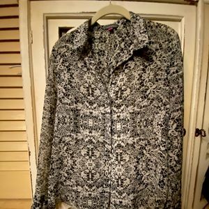 Vince Camuto - black and white pattern blouse size S